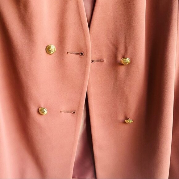 ZARA - Dusty Rose Double Breasted with Front Slit Detail Blazer - Picture 13 of 16